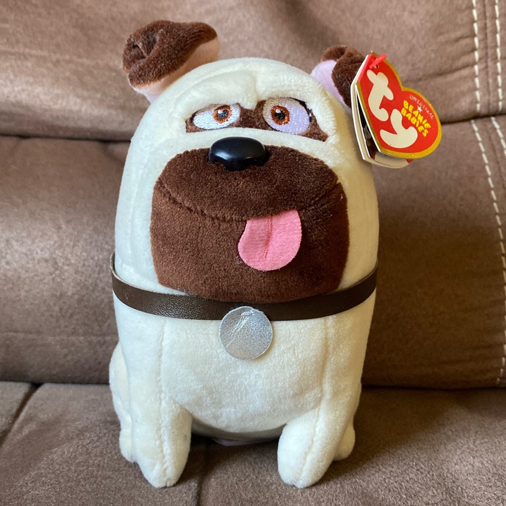 Ty Beanie Buddy - MEL SECRET LIFE OF PETS DOG 7”PLUSH Preowned With Tags